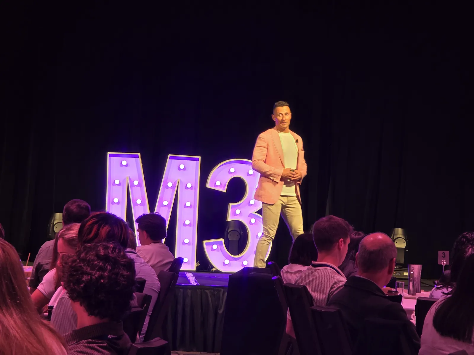 Steve Glaveski on stage at the M3 Property AI Design Sprint